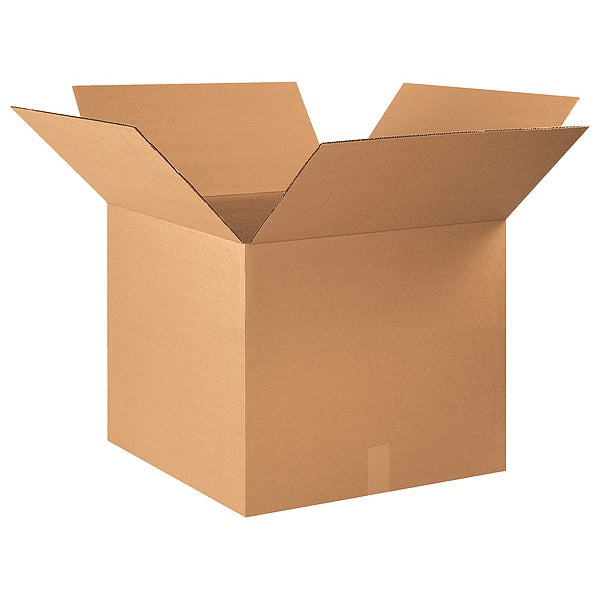Corrugated Boxes, 22" x 22" x 18", Kraft, 10/Bundle