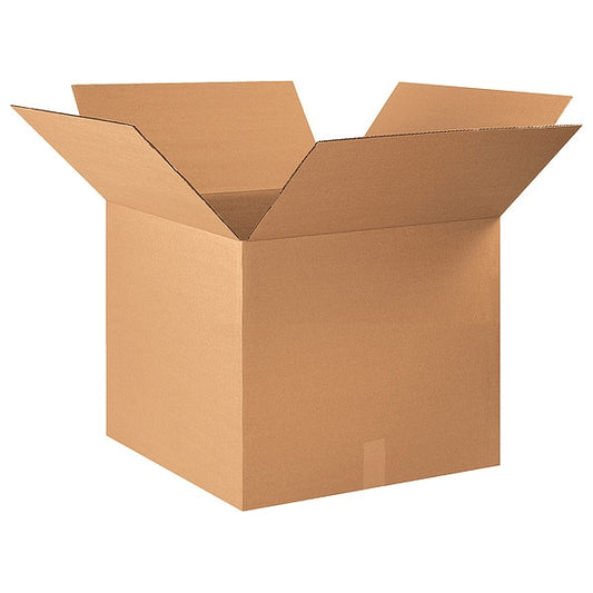 Corrugated Boxes, 22" x 22" x 18", Kraft, 10/Bundle