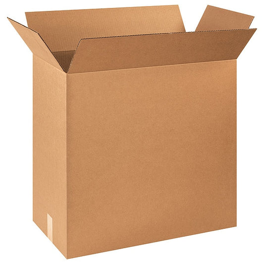 Corrugated Boxes, 24" x 12" x 24", Kraft, 10/Bundle