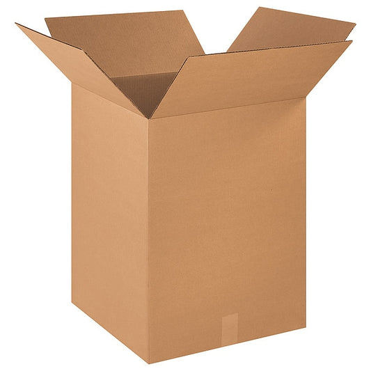 Corrugated Boxes, 18" x 18" x 24", Kraft, 15/Bundle