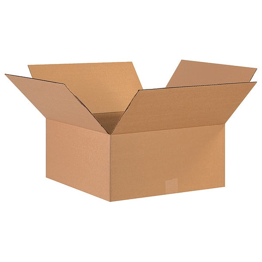 Corrugated Boxes, 17" x 17" x 8", Kraft, 20/Bundle