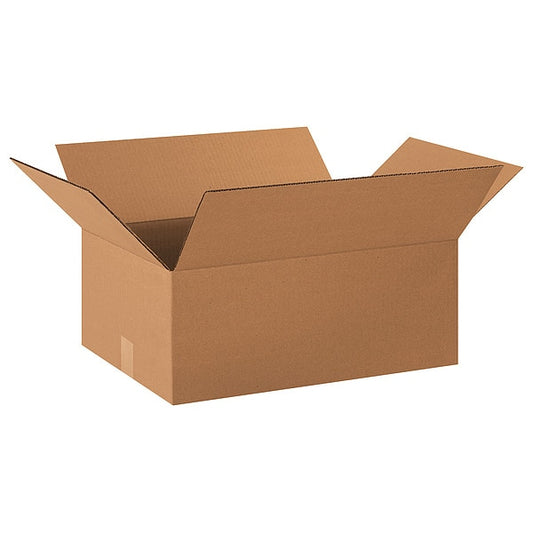 Corrugated Boxes, 20" x 14" x 8", Kraft, 25/Bundle