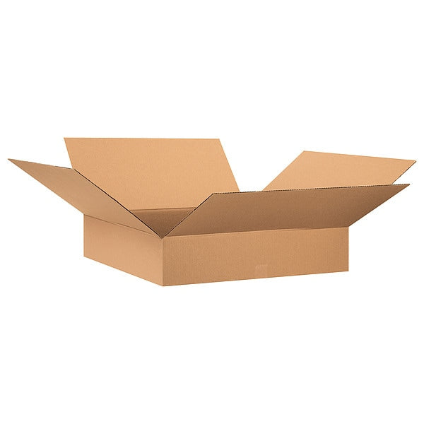 Flat Corrugated Boxes, 28" x 28" x 6", Kraft, 10/Bundle