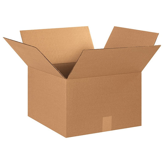 Corrugated Boxes, 15" x 15" x 10", Kraft, 20/Bundle