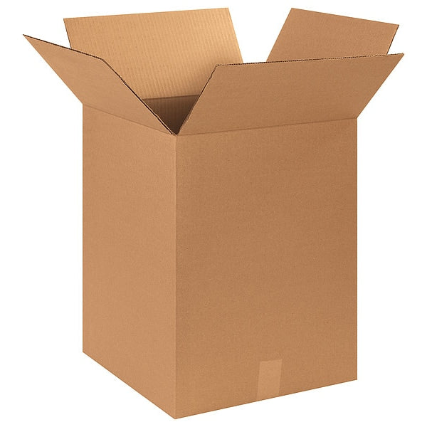 Corrugated Boxes, 15" x 15" x 20", Kraft, 25/Bundle