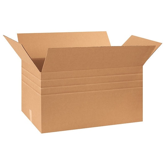 Multi-Depth Corrugated Boxes, 30" x 17" x 16", Kraft, 15/Bundle