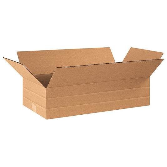 Multi-Depth Corrugated Boxes, 24" x 12" x 6", Kraft, 20/Bundle
