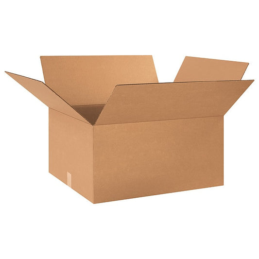 Corrugated Boxes, 24" x 20" x 12", Kraft, 10/Bundle