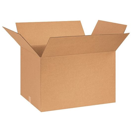 Corrugated Boxes, 26" x 18" x 16", Kraft, 10/Bundle