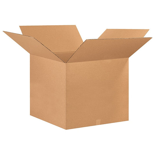 Corrugated Boxes, 26" x 26" x 20", Kraft, 10/Bundle