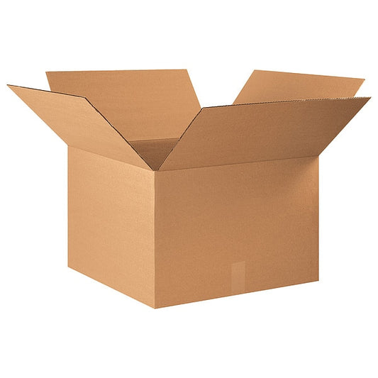 Corrugated Boxes, 22" x 20" x 14", Kraft, 15/Bundle