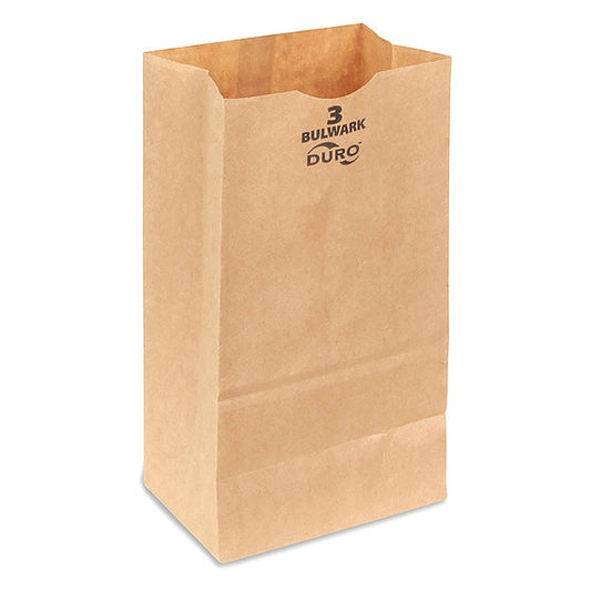 Grocery Bag, Brn, 8-9/16" L, 4-3/4" W, PK400