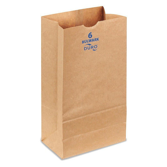 Grocery Bag, Brn, 11-1/16"L, 6"W, PK400