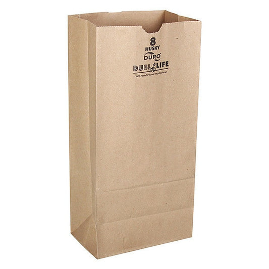 Grocery Bag, Brn, 12-7/16"L, 6-1/8" W, PK400