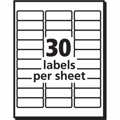 Avery® WeatherProof™ Mailing Labels with TrueBlock® Technology for Laser Printers 5520, 1" x 2-5/8", 1500PK