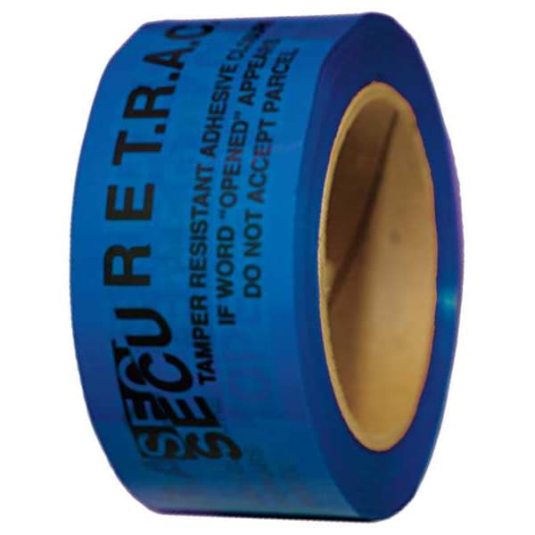 Tamper Evident Tape, Blue, 2Inx180Ft