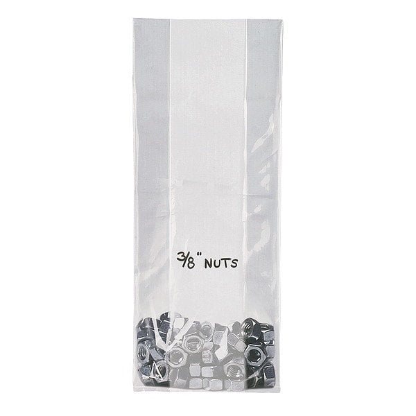 Open Poly Bags, 15" x 6", 2 mil, Clear, None, 1000 PK