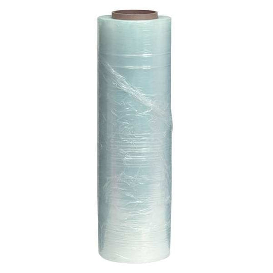 Hand Stretch Wrap, 18 in W x 1500 ft L, 80 ga, Cast Style, Clear, Standard Duty