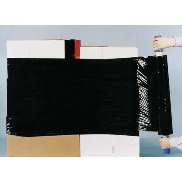 Stretch Wrap, 20" W x 1000 ft. L, 80 ga, Cast Style, Black, Standard Duty