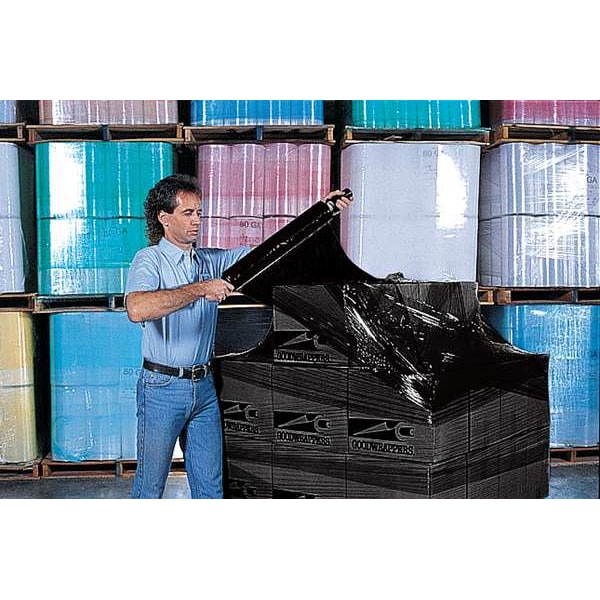 Stretch Wrap, 20" W x 1000 ft. L, 80 ga, Cast Style, Black, Standard Duty