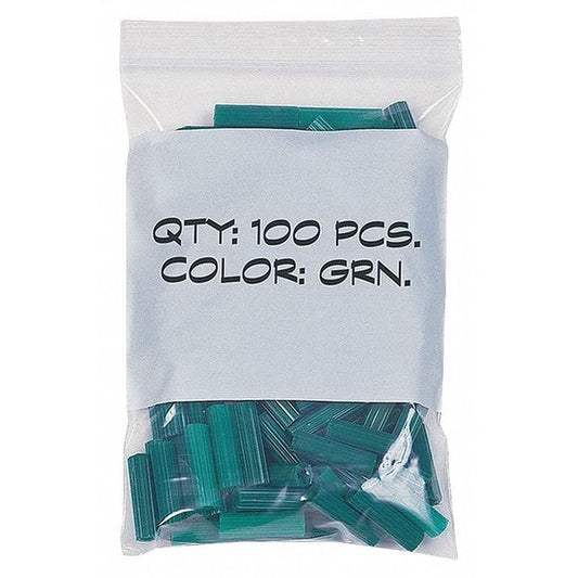 Reclosable Poly Bag, Zip Seal, 10 in L, 4 in W, 2 mil Thick, Low Density Polyethylene (LDPE), Clear