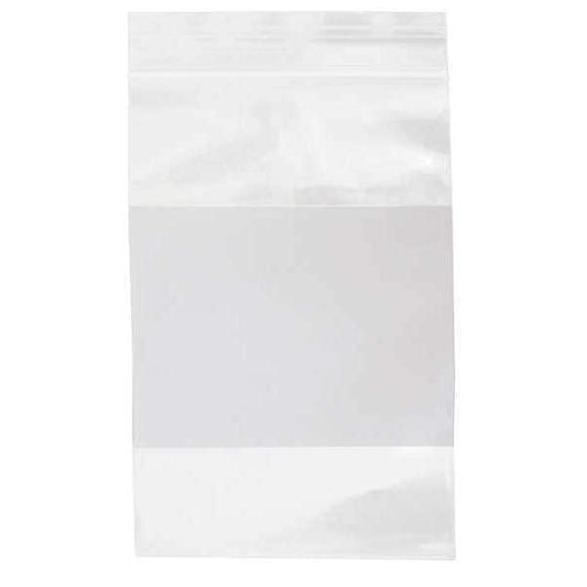 Reclosable Poly Bag, Zip Seal, 6 in L, 4 in W, 4 mil Thick, Low Density Polyethylene (LDPE), Clear