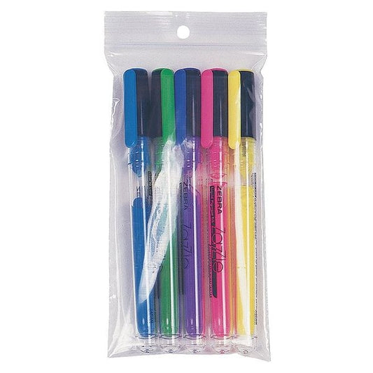 Reclosable Poly Bag, Zip Seal, 8 in L, 6 in W, 4 mil Thick, Low Density Polyethylene (LDPE), Clear