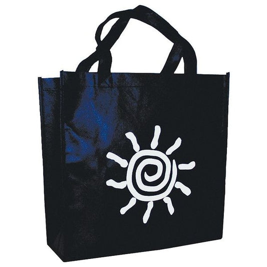 Reusable Shopping Bags, 12-1/2" x 8-1/2" x 13-1/2", 1.85 mil, Black, None, 100 PK