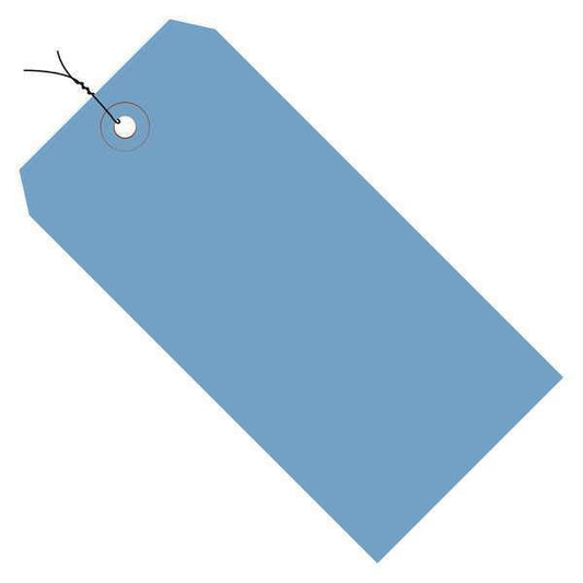 Shipping Tags, Pre-Wired, 13 Pt., 4 1/4" x 2 1/8", Dark Blue, 1000/Case