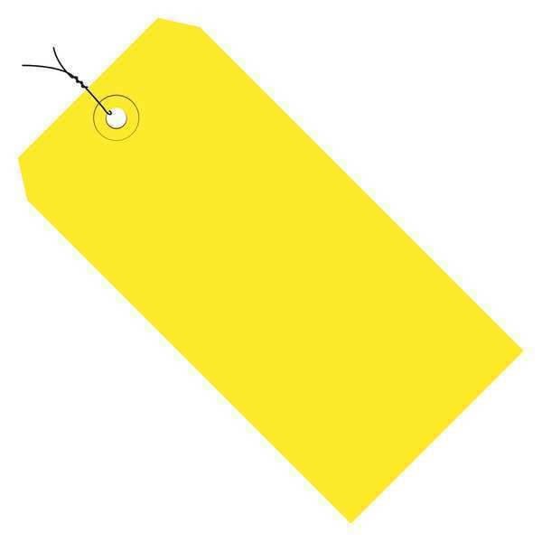 Shipping Tags, Pre-Wired, 13 Pt., 4 3/4" x 2 3/8", Yellow, 1000/Case
