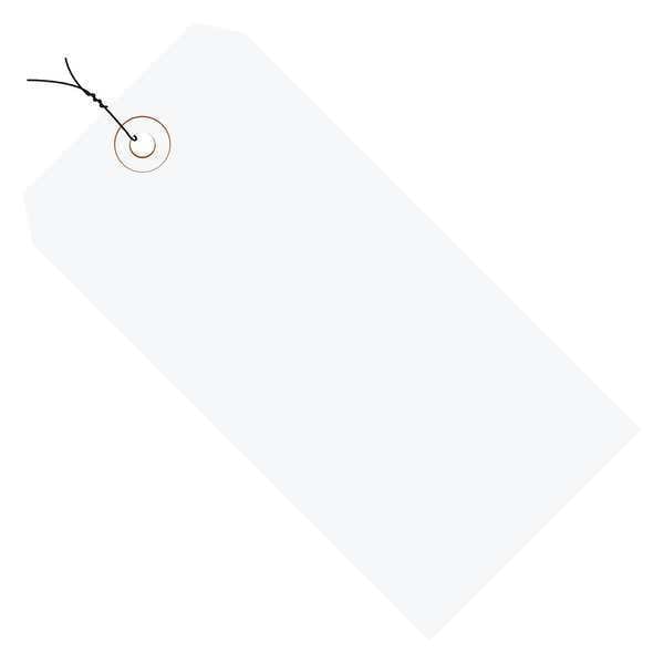 Shipping Tags, Pre-Wired, 13 Pt., 3 1/4" x 1 5/8", White, 1000/Case
