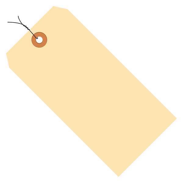 Shipping Tags, Pre-Wired, 10 Pt., 6 1/4" x 3 1/8", Manila, 1000/Case