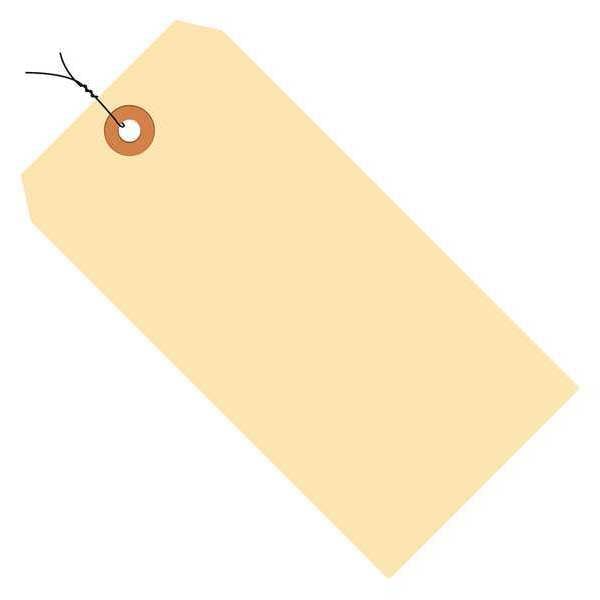 Shipping Tags, Pre-Wired, 13 Pt., 4 3/4" x 2 3/8", Manila, 1000/Case