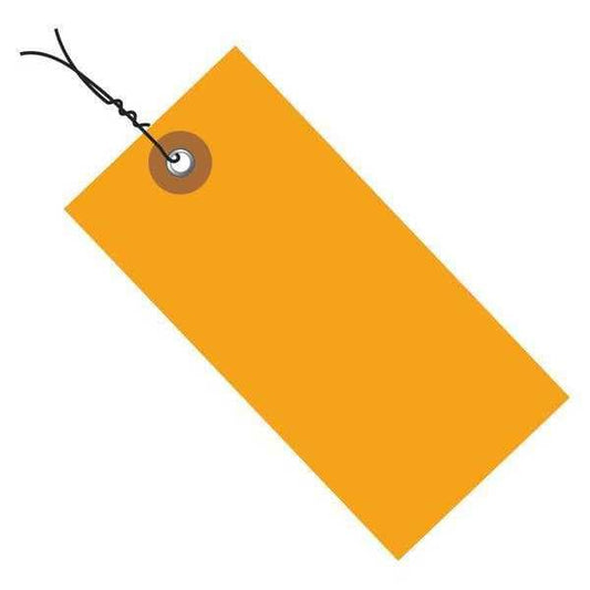 Tyvek® Shipping Tags, Pre-Wired, 3 1/4" x 1 5/8", Orange, 100/Case