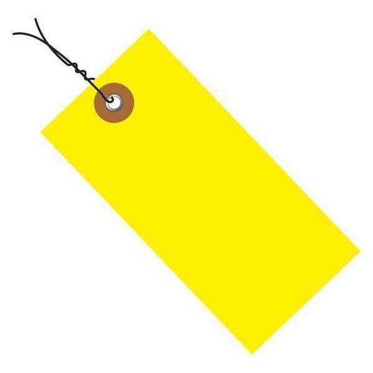 Tyvek® Shipping Tags, Pre-Wired, 4 3/4" x 2 3/8", Yellow, 100/Case