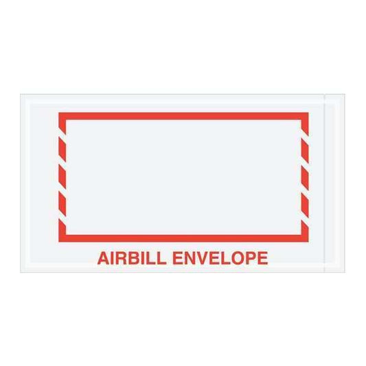 Tape Logic® "Airbill Envelope" Document Envelopes, 5 1/2" x 10", Red, 1000/Case
