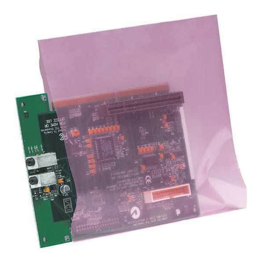 Anti-Static Poly Bags, 16" x 18", 4 mil, Pink, 500 PK