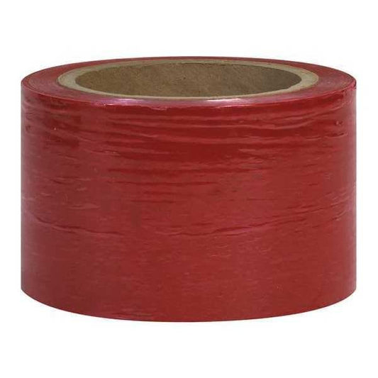 Bundling Stretch Film, 3x80 Gx1000ft, PK18, 3" W x 1000 ft. L, 80 ga., Cast Style, Red