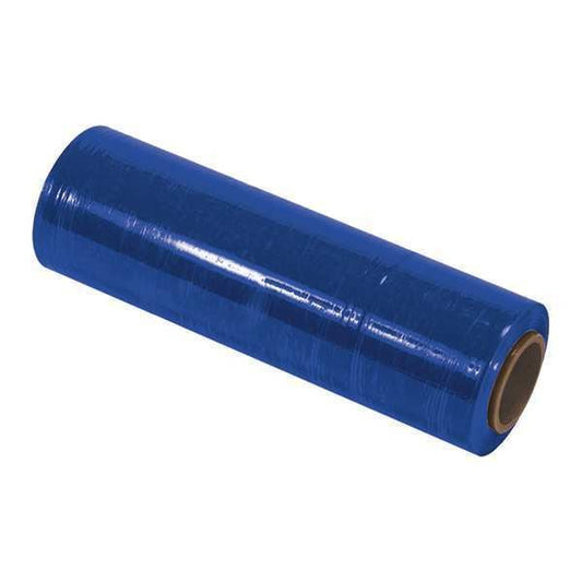 Stretch Film, 18"x80 Gaugex1500Ft, Blu, PK4, 18" W x 1500 ft. L, 80 ga., Cast Style, Blue