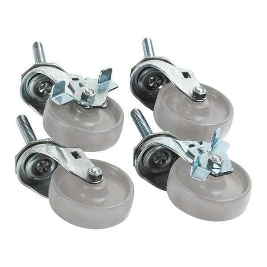 Caster Set for Roll Storage System, Gray, 4/Set