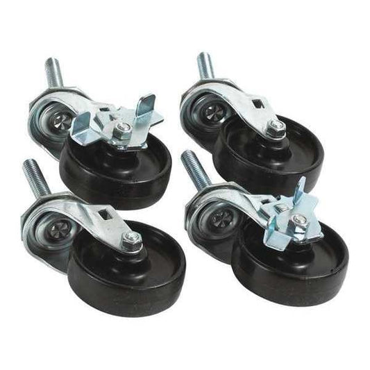 Casters for Vertical Roll Paper Cutter, Black, 4/Each