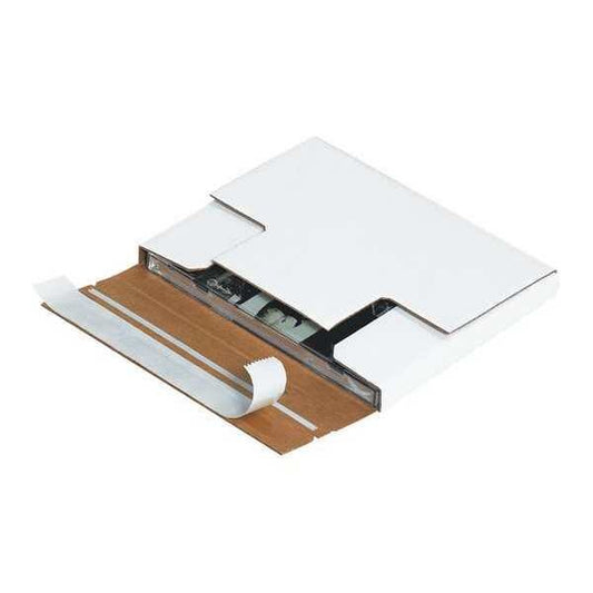 Self-Seal CD Mailers, 5 7/8" x 5 1/16" x 1/2", White, 200/Bundle