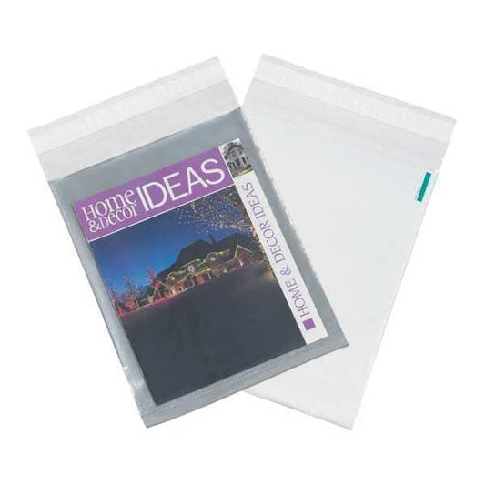 Clear View Poly Mailers, 5" x 7", Clear/White, 100/Case