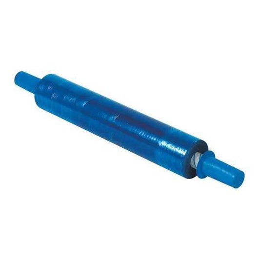 Colored Cast Stretch Film, 80Gx1000ft, PK4, 20" W x 1000' L, Blue
