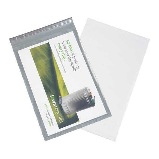 Clear View Poly Mailers, 14 1/2" x 19", Clear/White, 100/Case