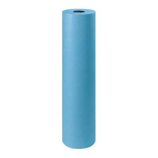 Colored Kraft Paper, 50#, 36", Blue, 1/Roll