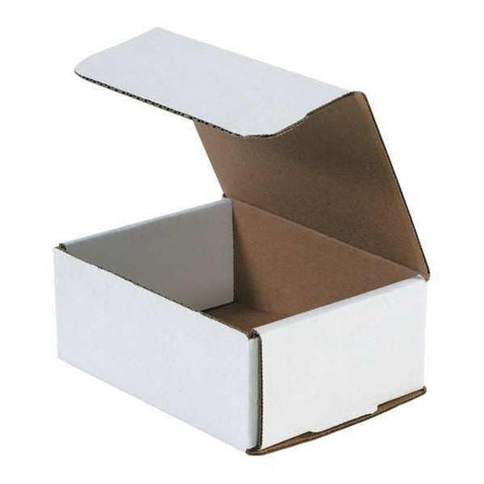 Corrugated Mailers, 6 3/16" x 5 3/8" x 2 1/2", White, 50/Bundle