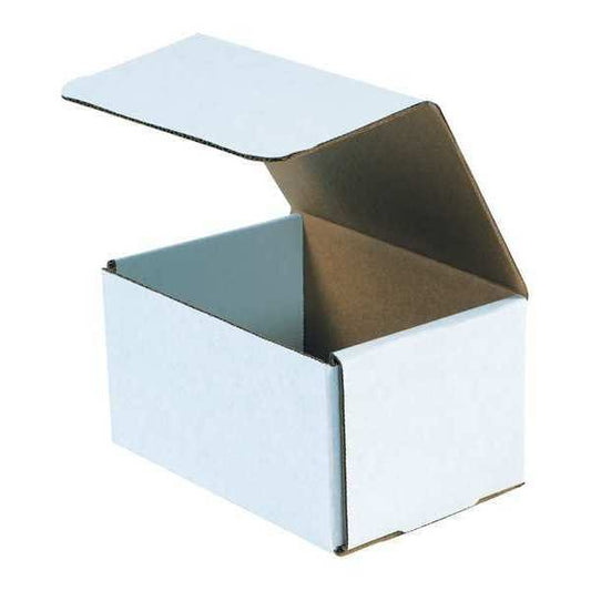 Corrugated Mailers, 7" x 5" x 5", White, 50/Bundle