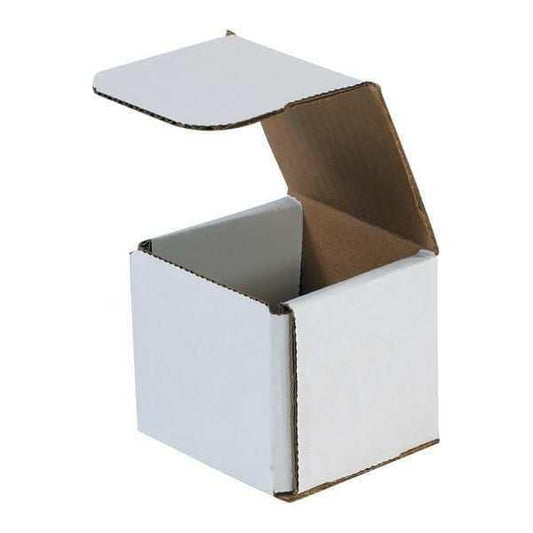 Corrugated Mailers, 3" x 3" x 3", White, 50/Bundle