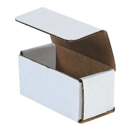 Corrugated Mailers, 4" x 2" x 2", White, 50/Bundle